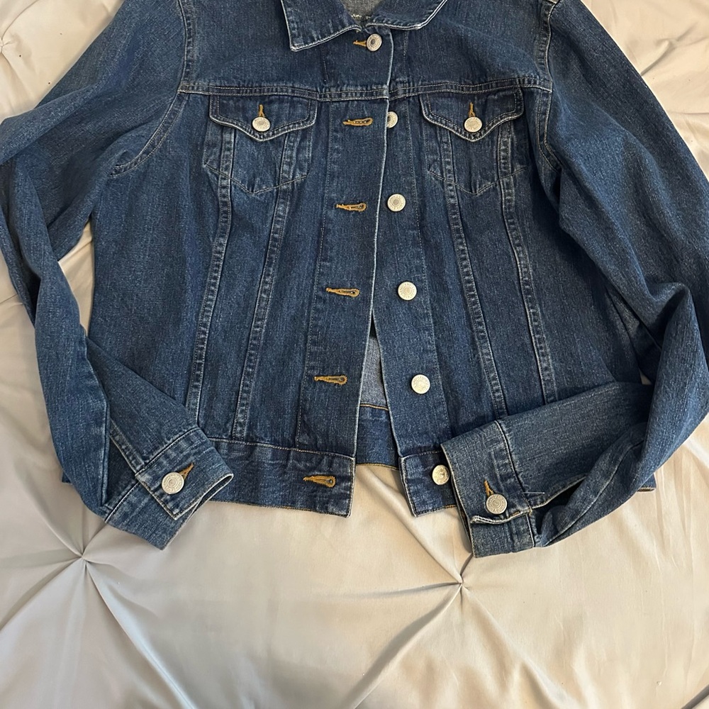 Lands' End Blue Denim Jacket size M